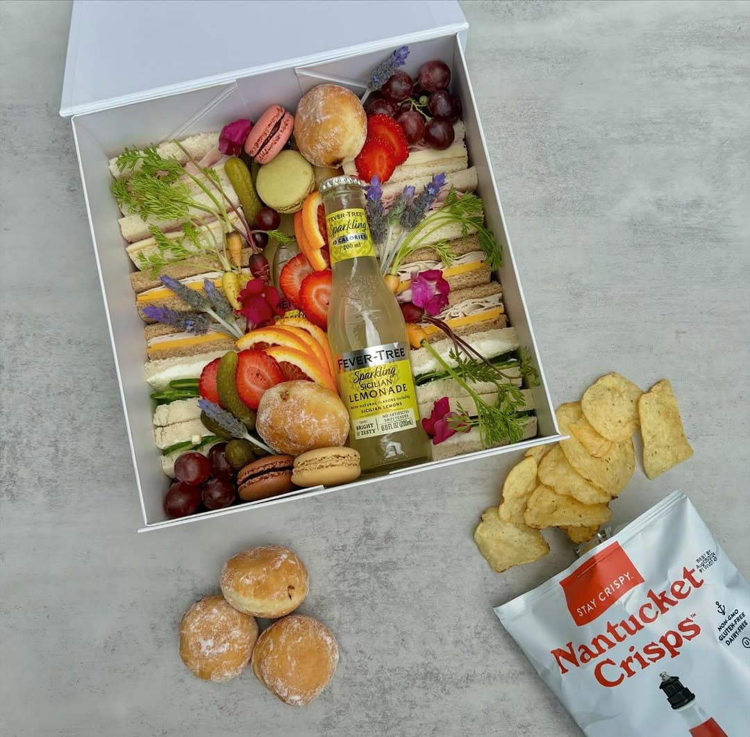 Beautiful individual grazing boxes for personalized lunches and picnics