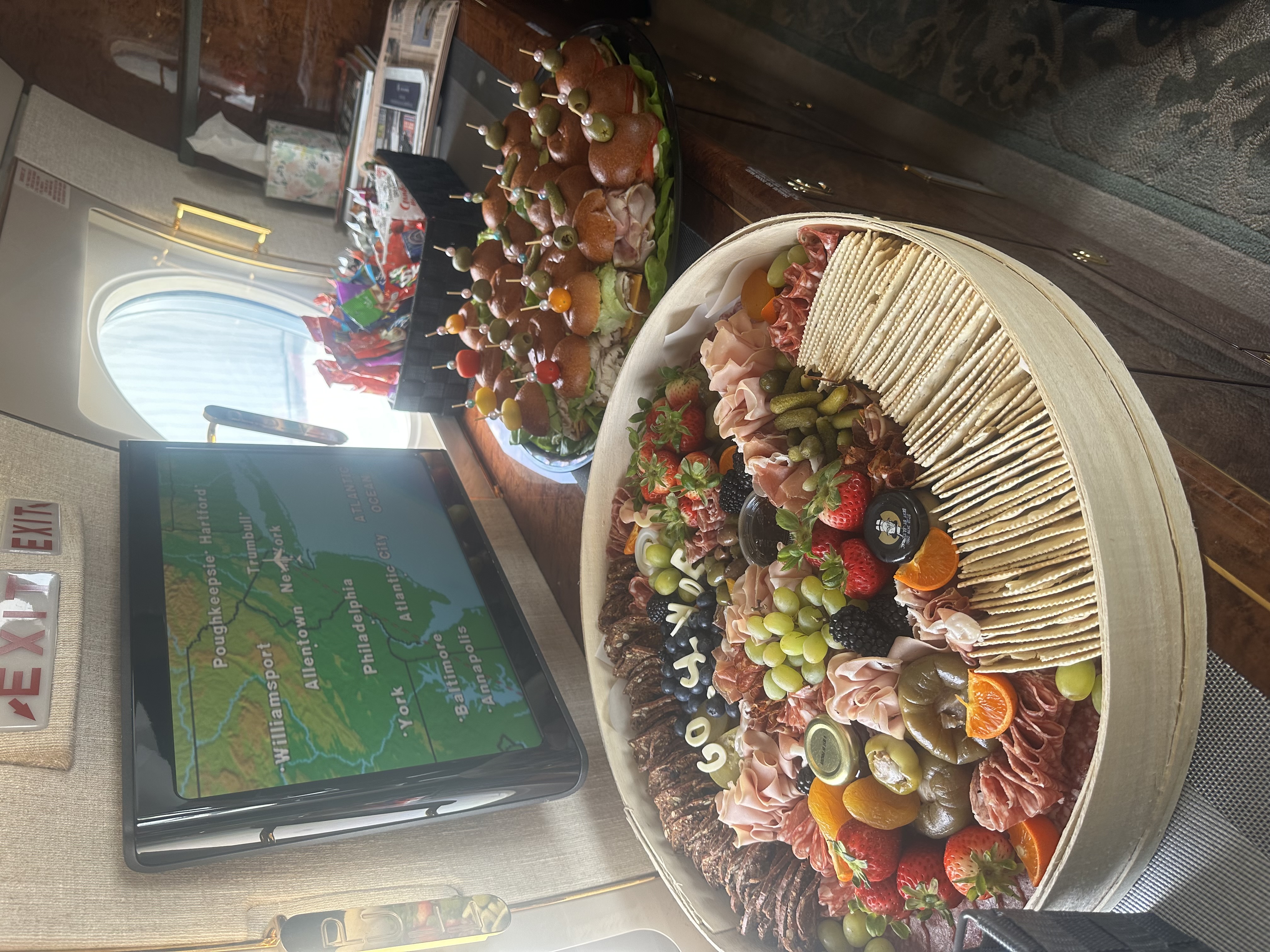 Curated grazing installations designed for private jet travel and executive aviation catering in NJ and NYC.